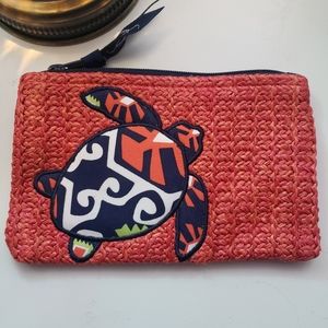 Vera Bradley sun valley seashore zip pouch sea turtle